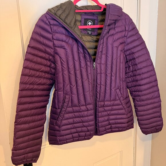 Halifax Traders Jackets & Blazers - Halifax Traders purple down filled lightweight puffer packable jacket large